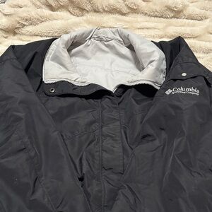 Columbia Sportswear Company Black and Gray Raincoat